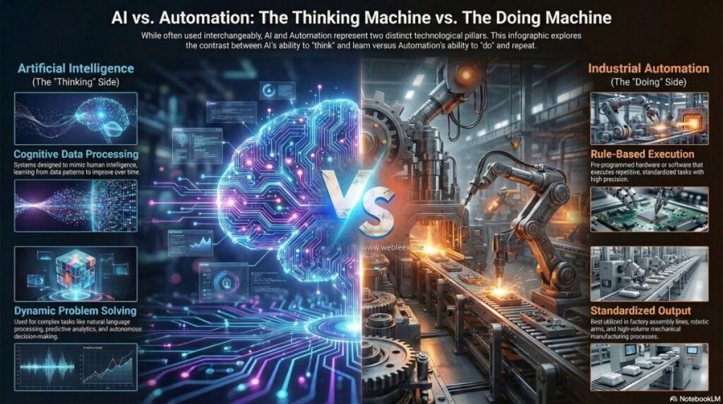 AI vs Automation Key Differences, Examples & Use Cases