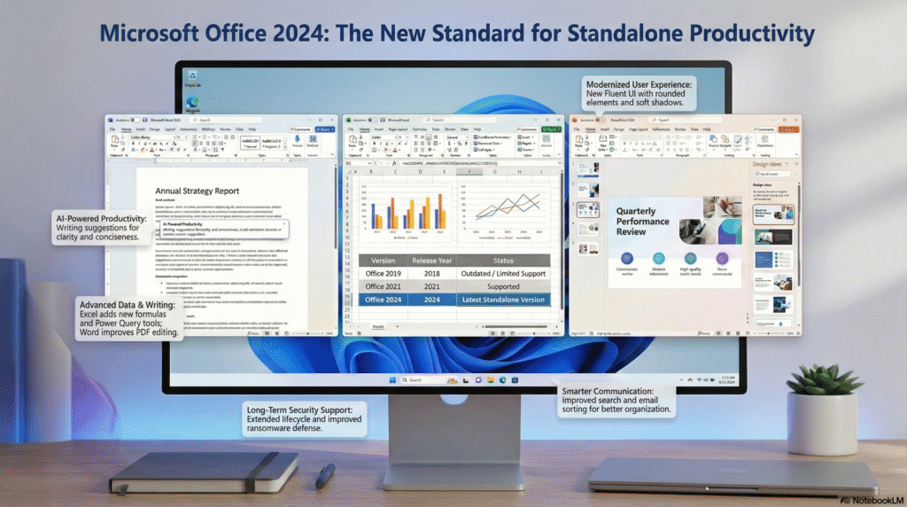 Latest MS Office Version 2024 interface preview
