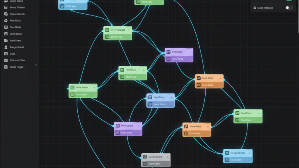 n8n automation workflow diagram for webhook security and monitoring